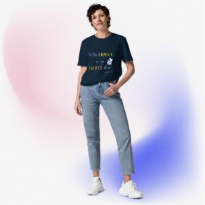 Unisex organic cotton t-shirt "In this Family" Navy