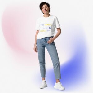 Unisex organic cotton t-shirt "In this Family" White