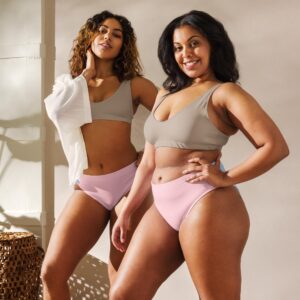 Recycled high-waisted bikini bottom Two-Colour, Logo