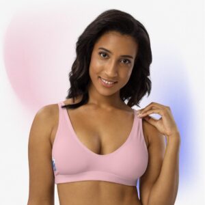Recycled padded bikini top Two-Colour, Logo