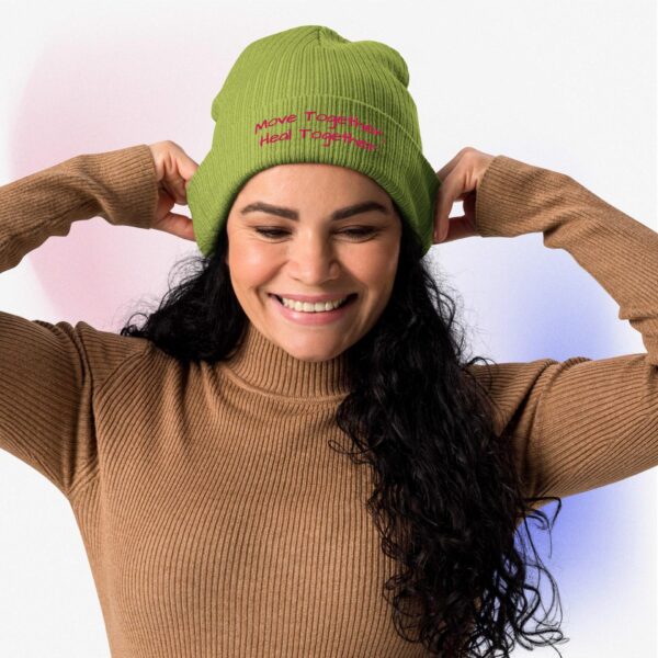 Organic ribbed beanie Slogan Pink - Image 6
