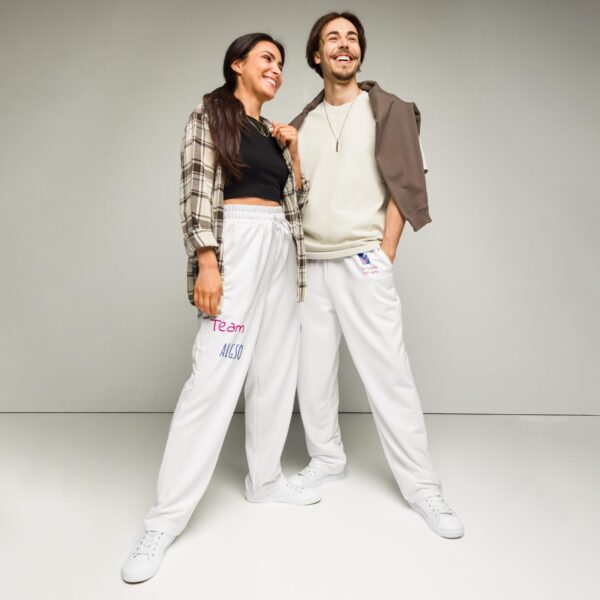 Wide-leg joggers with "Team ALGSO" and Logo+Slogan