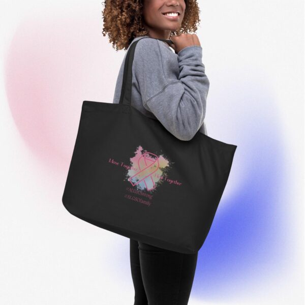 Large organic tote bag "In October we wear Pink" - Image 2