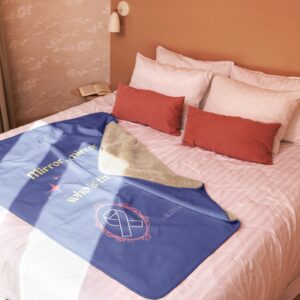 Sherpa blanket "Mirror Mirror" Blue