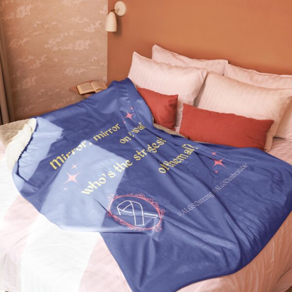 Sherpa blanket "Mirror Mirror" Blue - Image 3